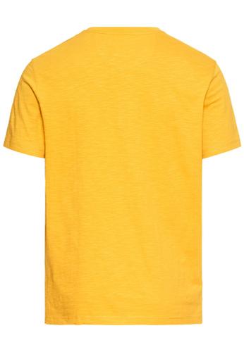 Kurzarm Henley aus Organic Cotton Gelb XXL