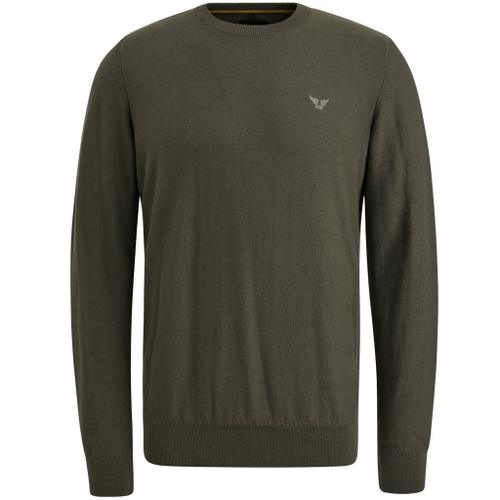 R-neck cotton knit