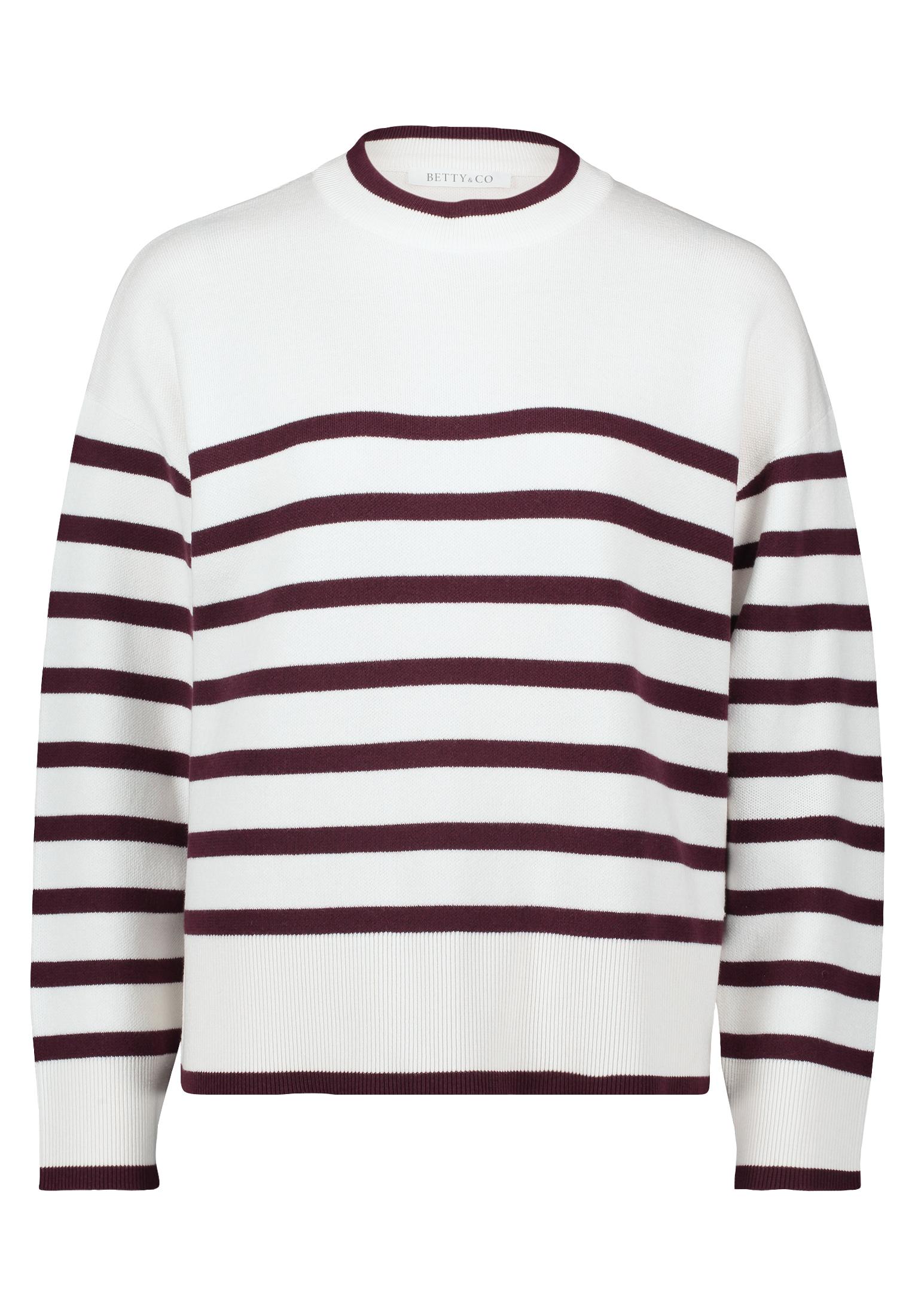 Strickpullover 44 Lässig - Cream/dark Red