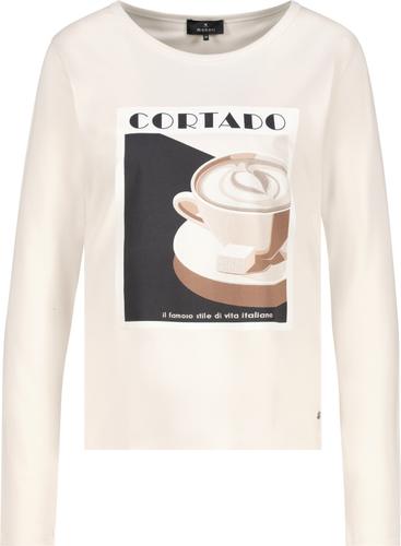 Langarmshirt mit Cappuccino-Aufdruck 36 - Almond