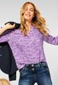 Mountain Print Bluse S - Frosty Violet