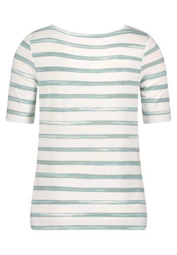 Ringelshirt 40 Leicht tailliert - Cream/Mint