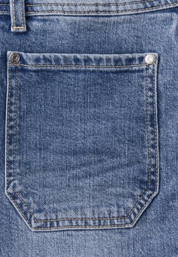 Straight Leg Jeans mit Saumdetail 31/28 - Mid Blue Washed