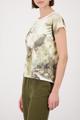 T-Shirt mit tropischen Print 36 - Olive Gemustert