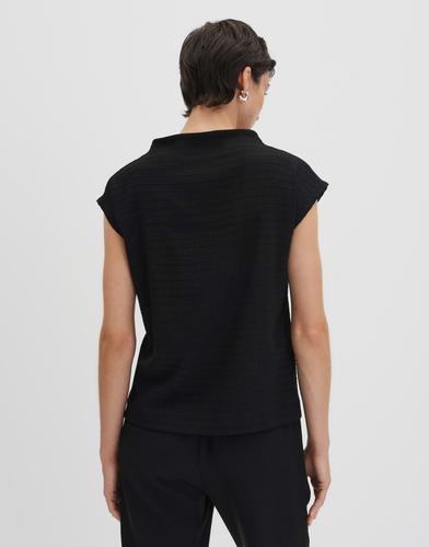 someday Langarmshirt »Kealah« mit softem Stehkragen - Schwarz / 40