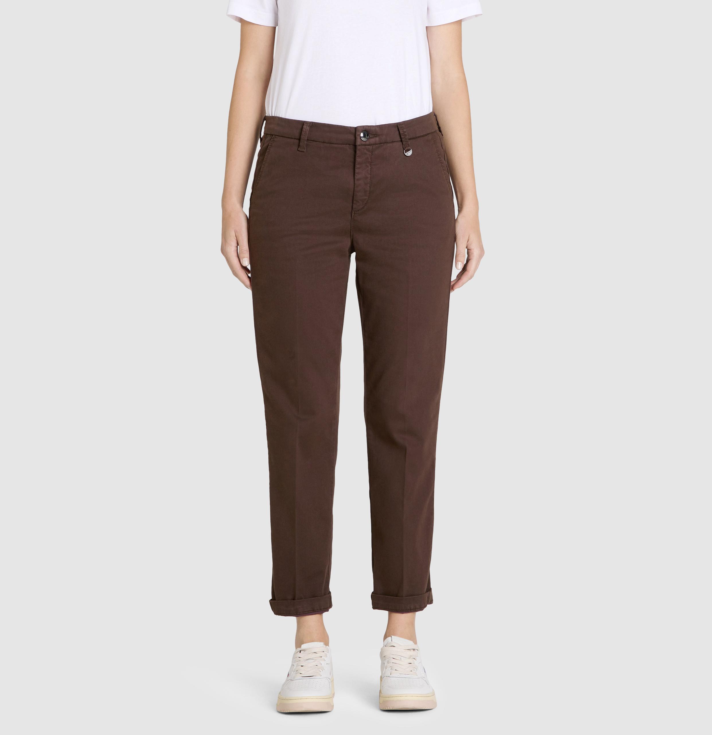 MAC JEANS - CHINO, Premium winter cotton 36/OL Slim Fit - Braun