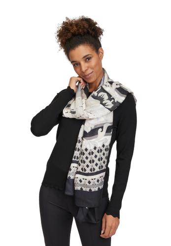 Tuch OS Weich fallend - Beige/schwarz
