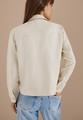 Langarm Bluse mit Hemdkragen aus Leinen XL - Macadamia Beige