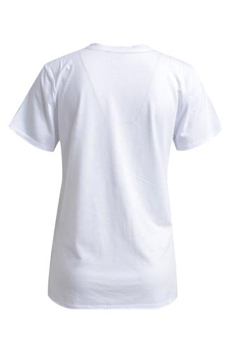 T-Shirt Slub with Print L - White