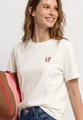 T-Shirt mit Rundhals und Printdetail 40 - Off White