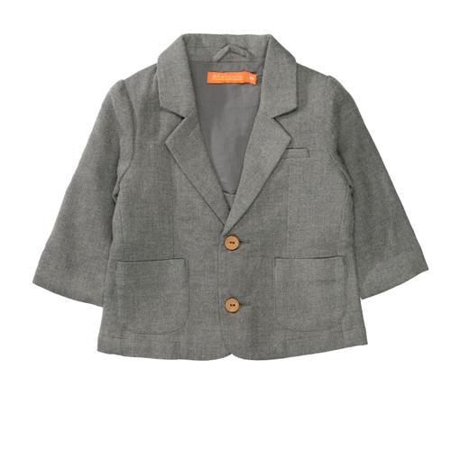 Blazer mit Strukturmuster 62 bequem - Grey Mel.