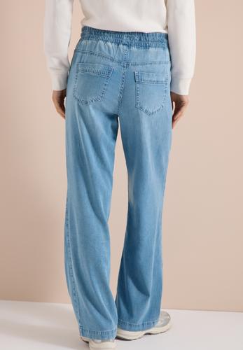High Waist Wide Leg Jeans im Loose Fit XXL/30 - Light Blue Used Wash