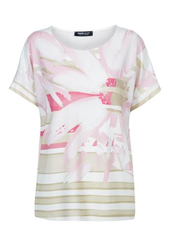 Shirt SUNSET IN PINK mit Knopfleiste 40 - Pink Blush/cream/ecru