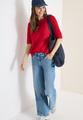 Kurzarm Pullover mit Struktur