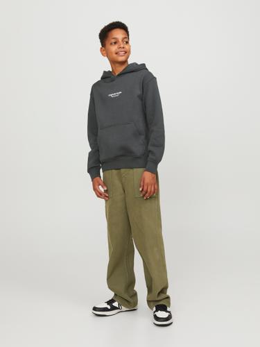 JORVESTERBRO SWEAT HOOD NOOS JNR 140 Locker geschnitten - Asphalt