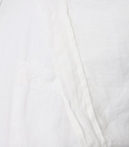 Leinenhemd XXL Casual Fit Short - Weiß