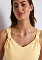 Silk-Look Top mit Knoten 38 - Buttercream Yellow