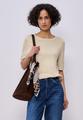 Kurzarm Pullover mit Rundhals 38 - Smoke Beige Mel.