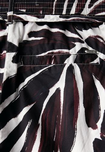 Gemusterte Wide Leg Hose XS/7/8 Hosen - Mulberry Red