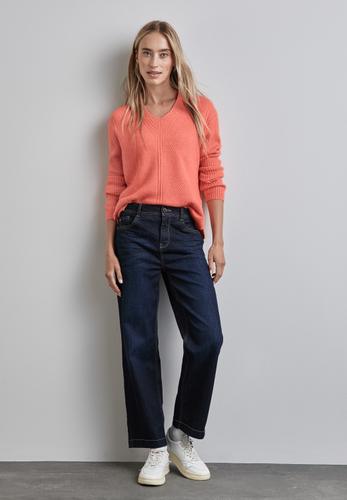 Strukturpullover 40 - Peachwood Orange Melange