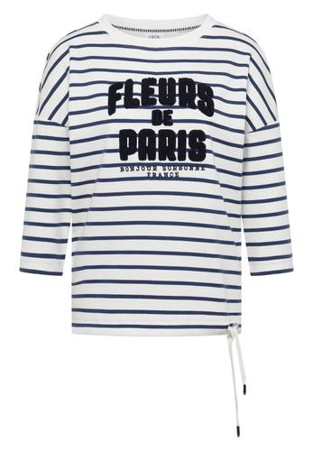 3/4-Arm Shirt mit Wording Artwork S - Universal Blue