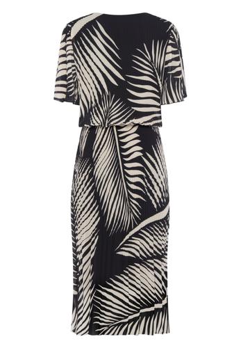 Kleid COOL SUMMER mit Plissee-Struktur 44 - Ecru/ink