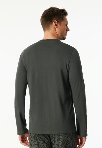 Langarmshirt Knopfleiste 48 - Dunkelgrün