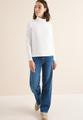 Langarmshirt in Rippstruktur XXL - Vanilla White