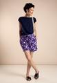 Paperbag Shorts mit Print 34 - Bellflower Lilac
