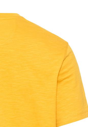 Kurzarm Henley aus Organic Cotton Gelb XXL