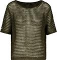 Strickpullover mir Ajour-Struktur 38 - Olive