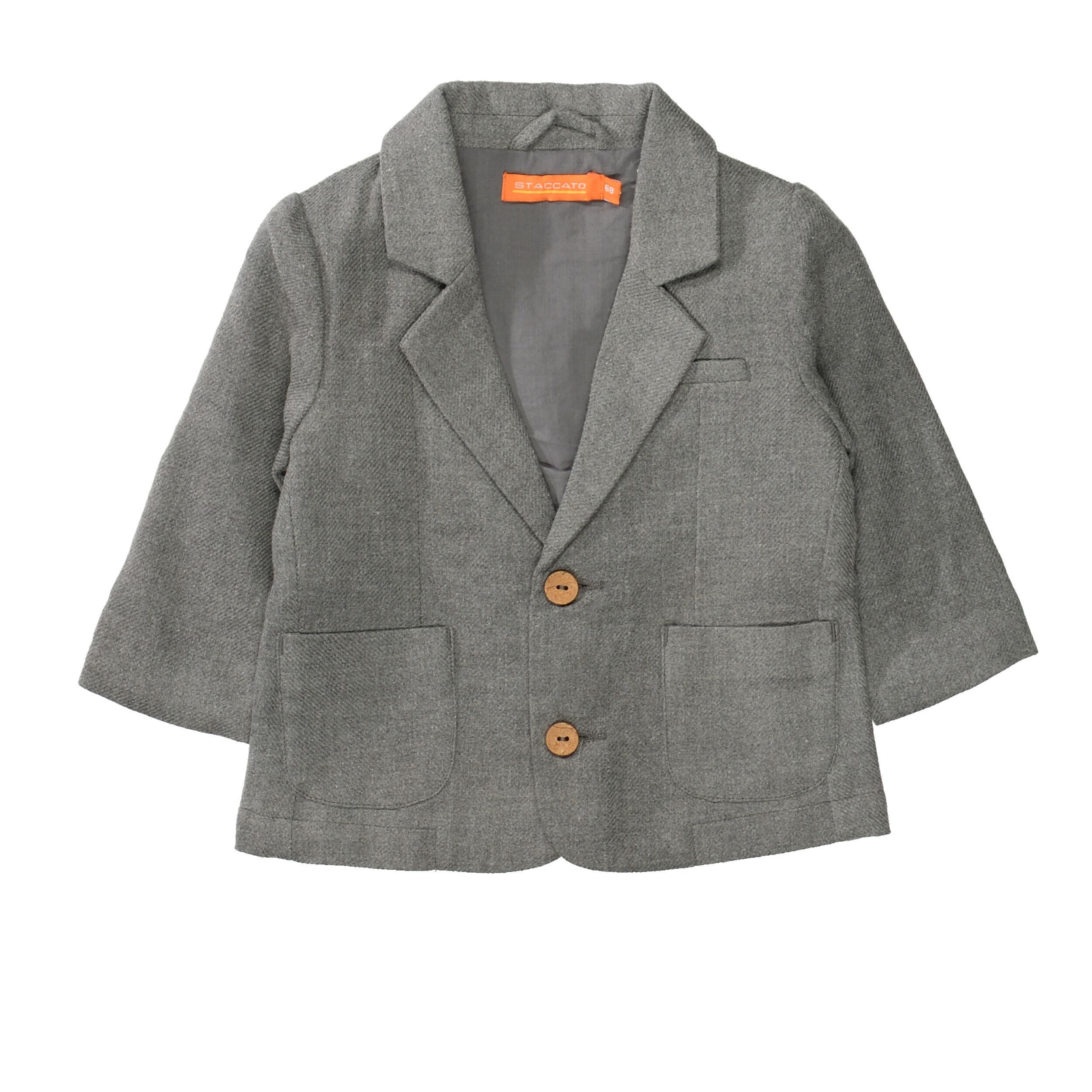 Blazer mit Strukturmuster 62 bequem - Grey Mel.