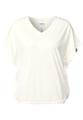 Lässiges V-Neck Shirt L - Vanilla White
