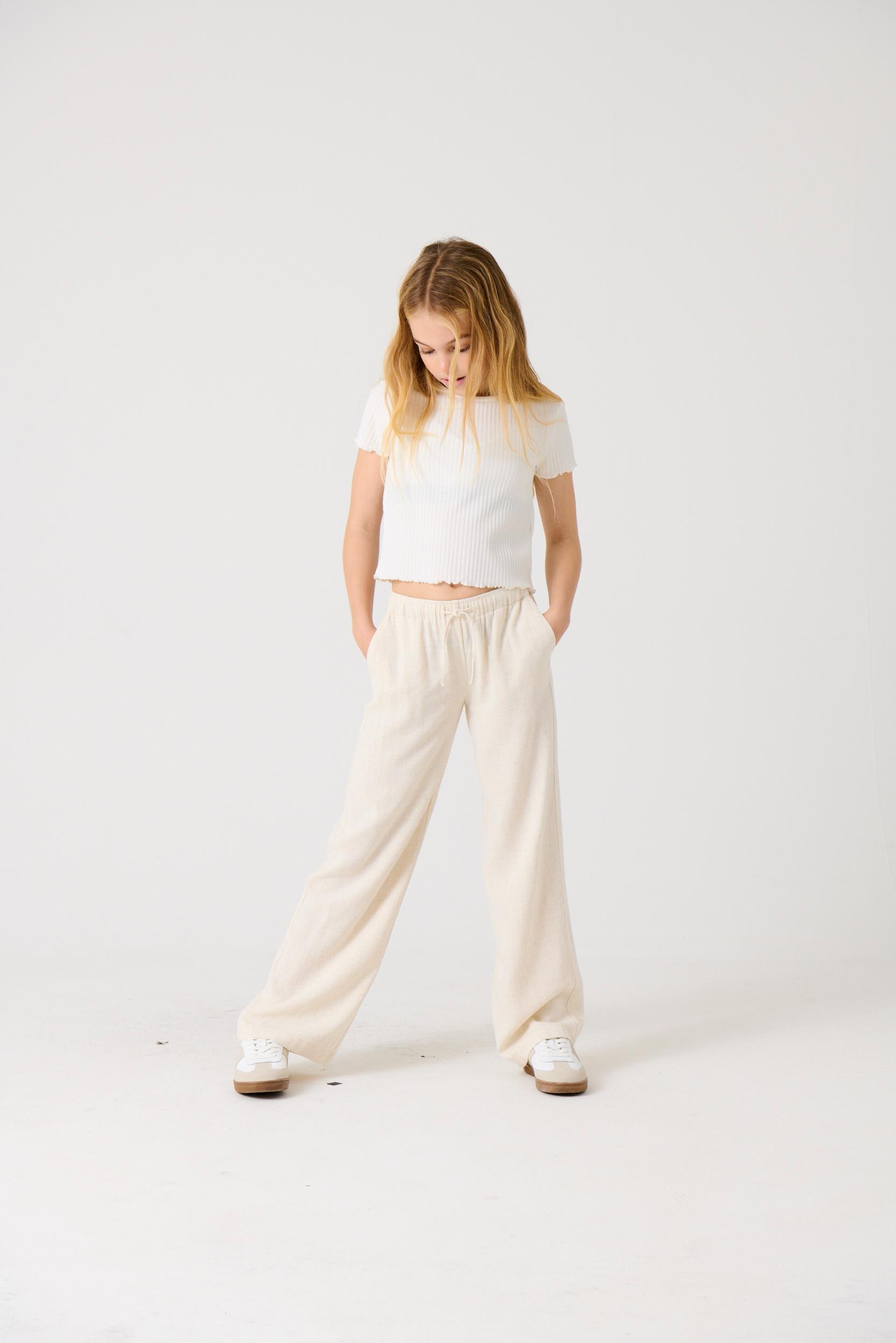 KOGSIESTA PULL-UP LINEN BLEND PNT NOOS 152 Gerade geschnitten - Moonbeam