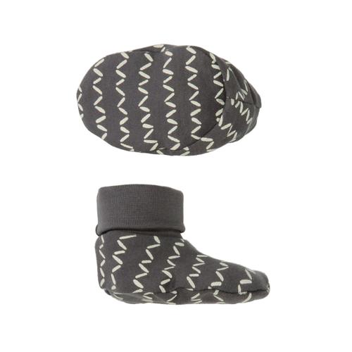 ORGANIC COTTON Schuhe mit Allover-Print STCK normal - Washed Anthra Aop
