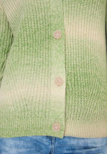 Space Dye V-Neck Cardigan XL - Bamboo Green Melange