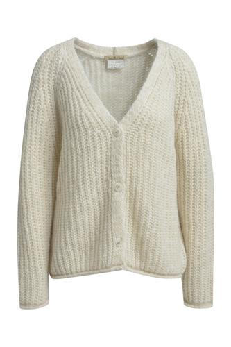 Hairy Raglan V-neck Cardigan M - Wool White
