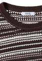 Kurzarm Pullover mit Rundhals und Streifen
