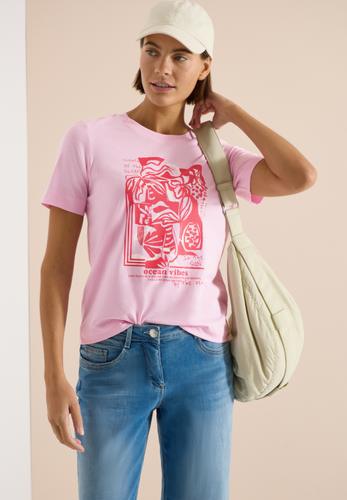 Shirt mit Rundhals und maritimem Print M - Light Blush Rose