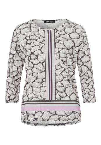 Shirt ICED LAVENDER mit Panneaux-Print 48 - Anthrazit/ecru