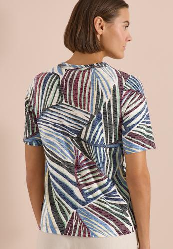 T-Shirt im Ausbrenner-Look mit Print