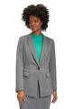 Longblazer 42 Leicht tailliert - Grau/schwarz