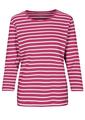 NOS Rdh.-Shirt,3/4 Arm, Ringel 42 comfort fit - 444 Beere-offwhite