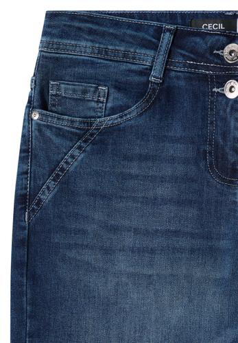 High Waist Wide Leg Jeans im Loose Fit 30/7/8 Hosen - Mid Blue Used Wash