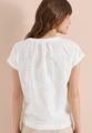 Dropped Shoulder Bluse mit Embroidery L - Vanilla White