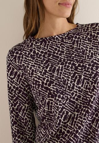 Shirt mit Minimal Print XL - Eggplant Red