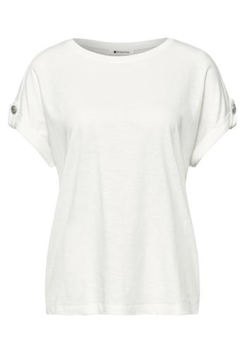 T-Shirt mit Rundhals und Knopfdetails