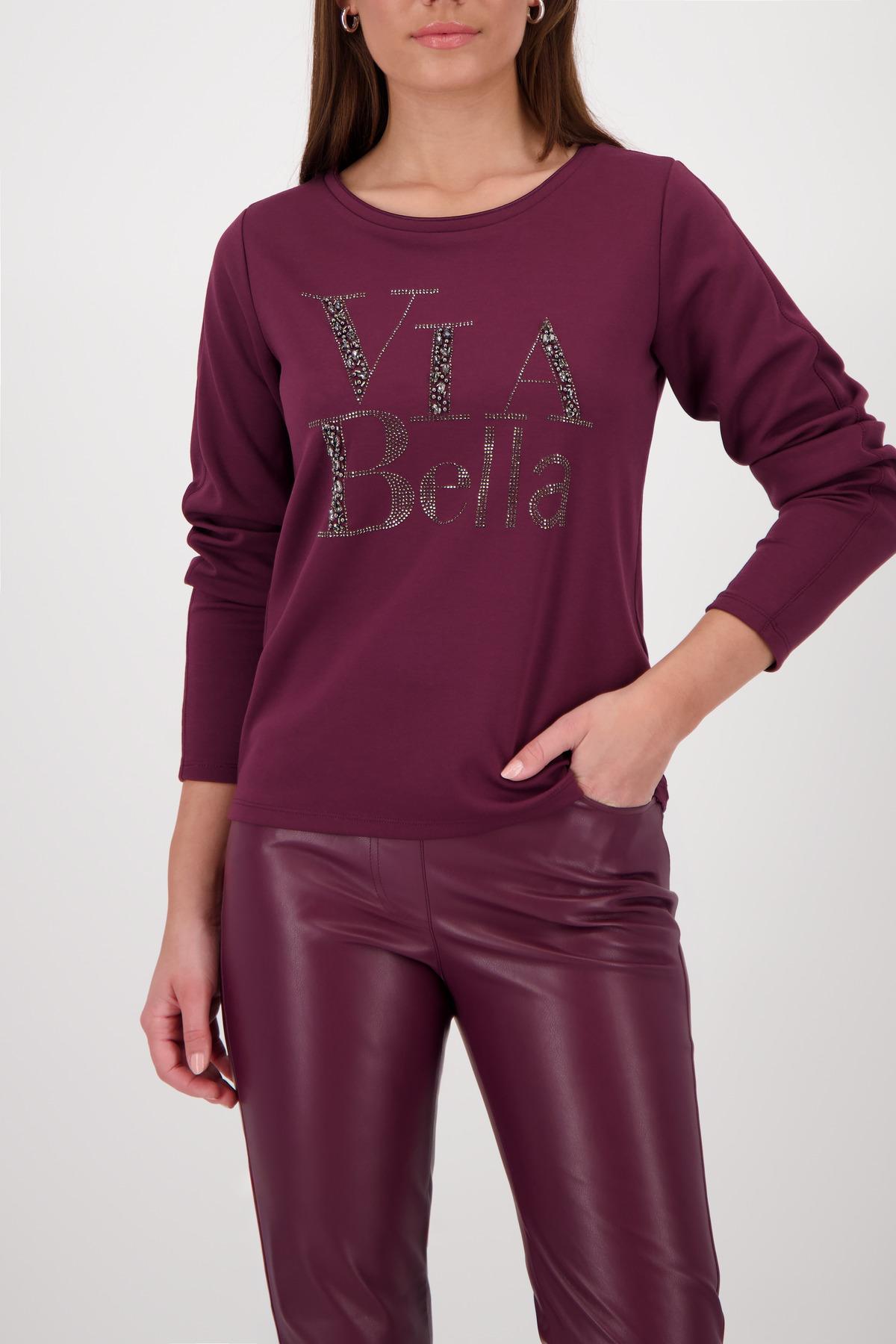 Sweatshirt mit Schmuckschrift 38 - Bordeaux