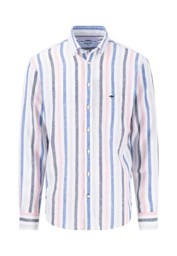 Colorful Linen Stripes, B.D., 1/2 M Casual Fit - Peony