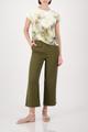 T-Shirt mit tropischen Print 36 - Olive Gemustert